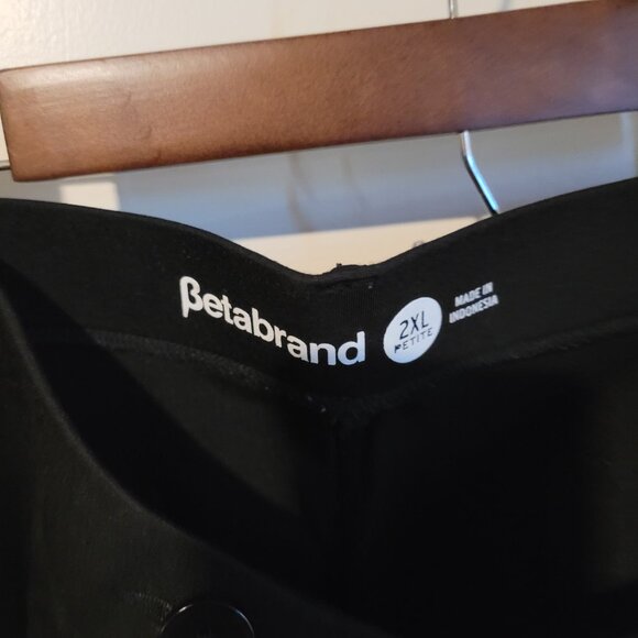 BetaBrand Black Ponte Straight Leg Pants SZ 2X Petite - Picture 4 of 4